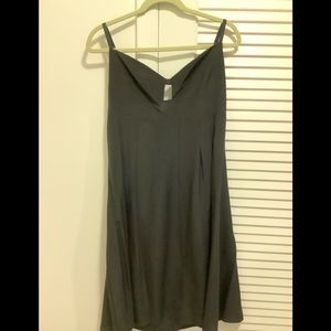 Black silk slip dress with keyhole front - by Mr Abbott